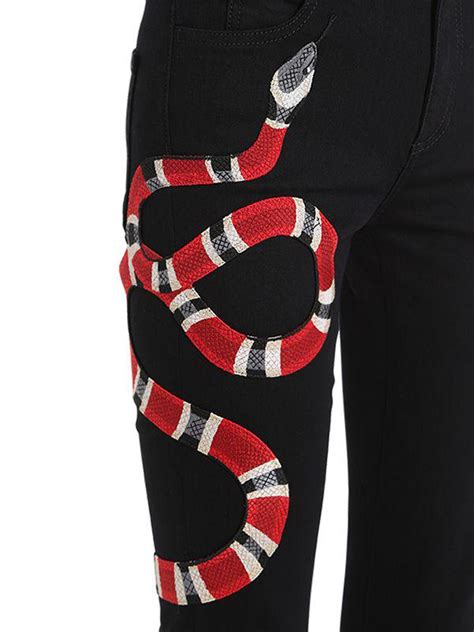 gucci black jeans price|gucci jeans with snake.